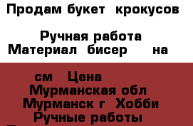 Продам букет  крокусов. Ручная работа. Материал -бисер. 16 на 16 см › Цена ­ 1 000 - Мурманская обл., Мурманск г. Хобби. Ручные работы » Подарки к праздникам   . Мурманская обл.,Мурманск г.